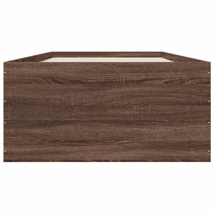 vidaXL Bed Frame without Mattress Brown Oak 90x190 cm Single