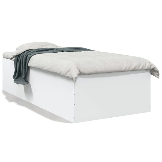 vidaXL Bed Frame without Mattress White 75x190 cm Small Single