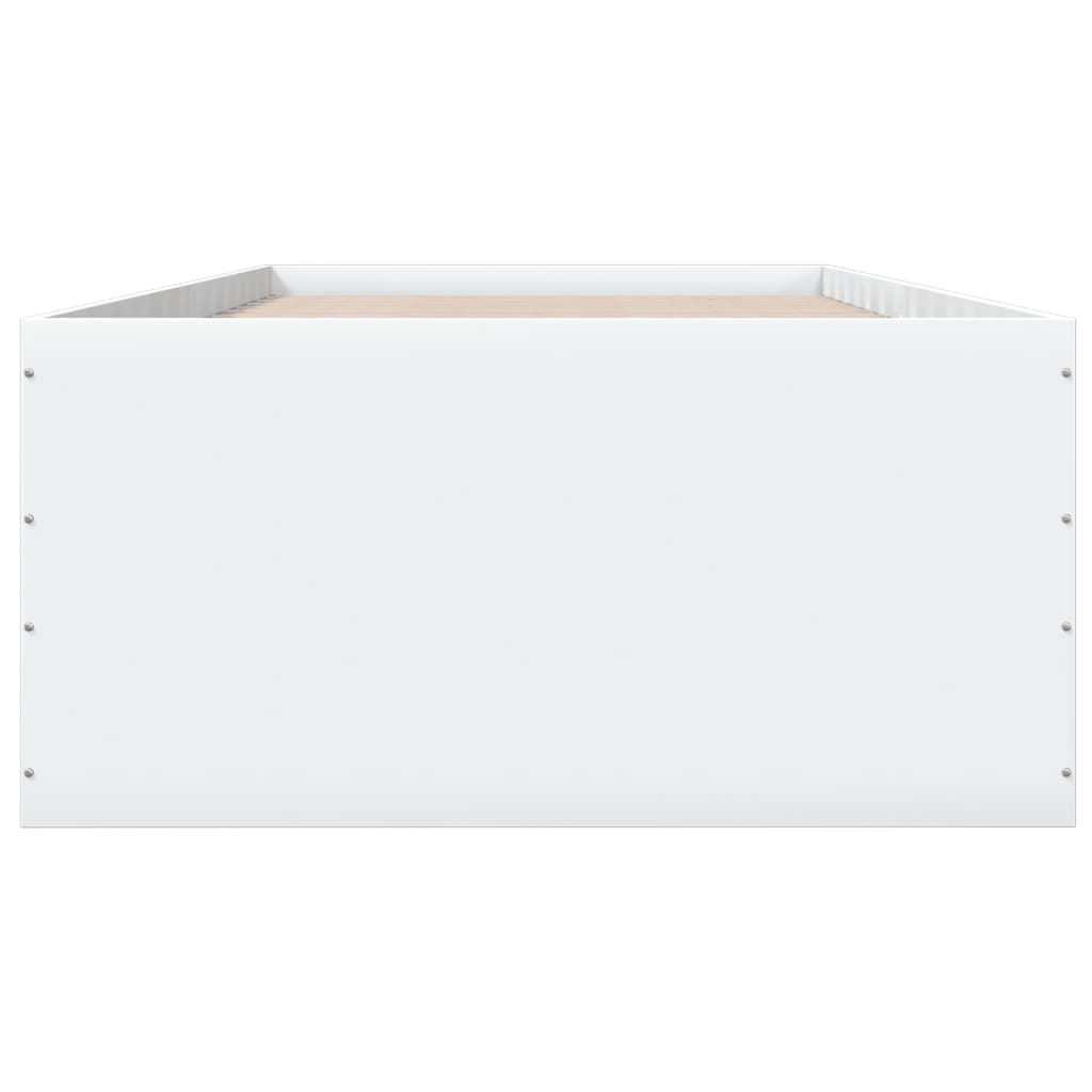 vidaXL Bed Frame without Mattress White 75x190 cm Small Single
