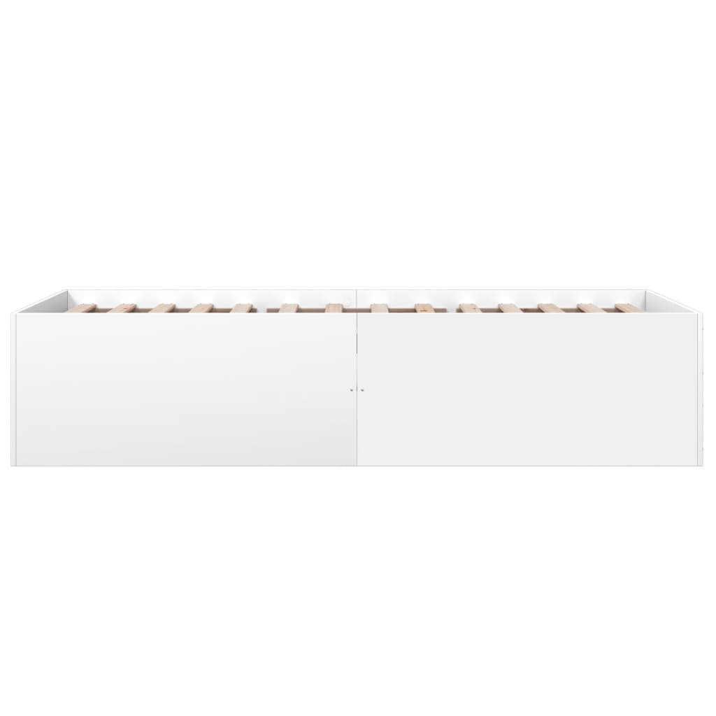 vidaXL Bed Frame without Mattress White 75x190 cm Small Single