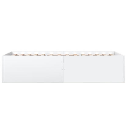 vidaXL Bed Frame without Mattress White 75x190 cm Small Single