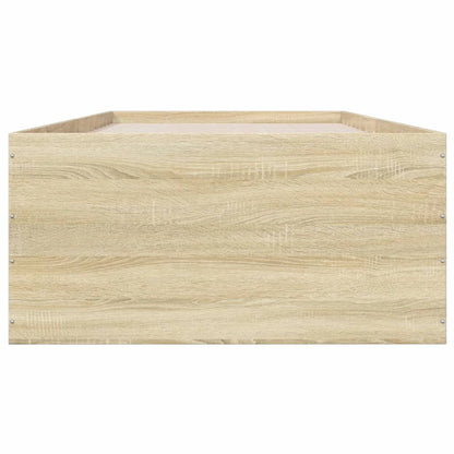 vidaXL Bed Frame without Mattress Sonoma Oak 75x190 cm Small Single