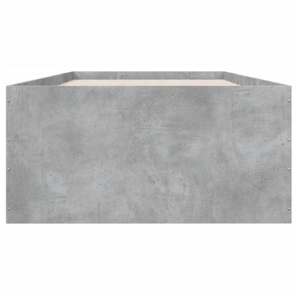 vidaXL Bed Frame without Mattress Concrete Grey 75x190 cm Small Single