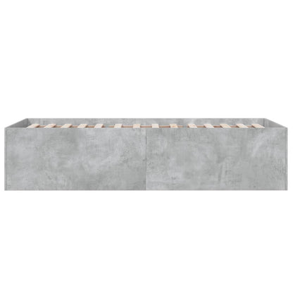 vidaXL Bed Frame without Mattress Concrete Grey 75x190 cm Small Single