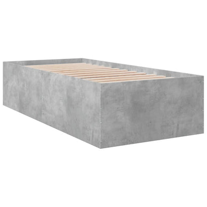 vidaXL Bed Frame without Mattress Concrete Grey 75x190 cm Small Single
