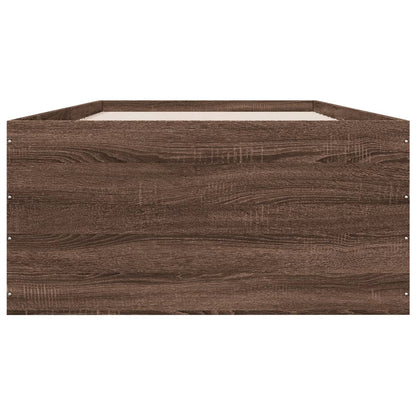 vidaXL Bed Frame without Mattress Brown Oak 75x190 cm Small Single