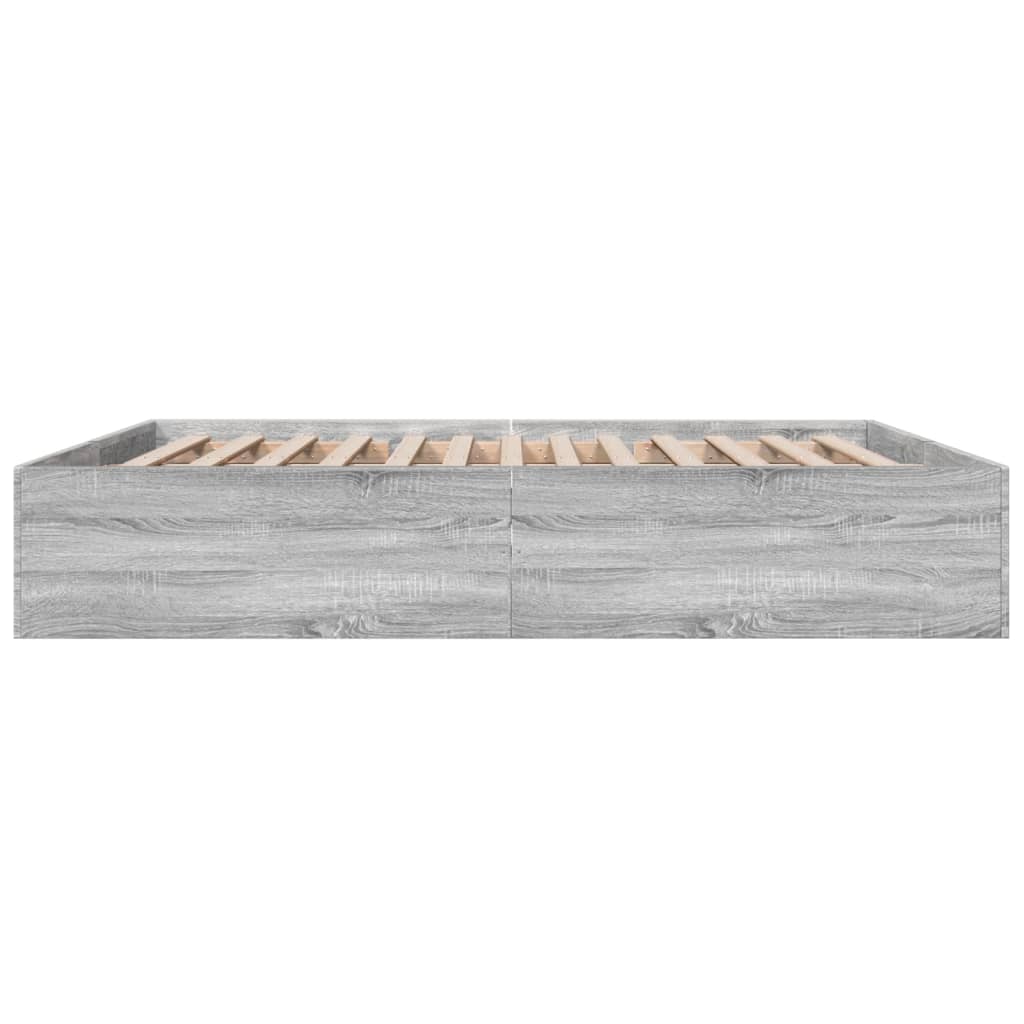 vidaXL Bed Frame without Mattress Grey Sonoma 200x200 cm