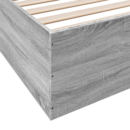 vidaXL Bed Frame without Mattress Grey Sonoma 200x200 cm