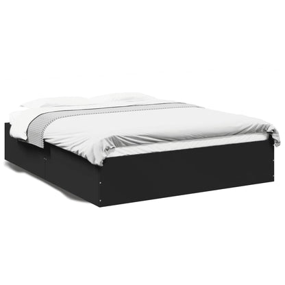 vidaXL Bed Frame without Mattress Black 150x200 cm