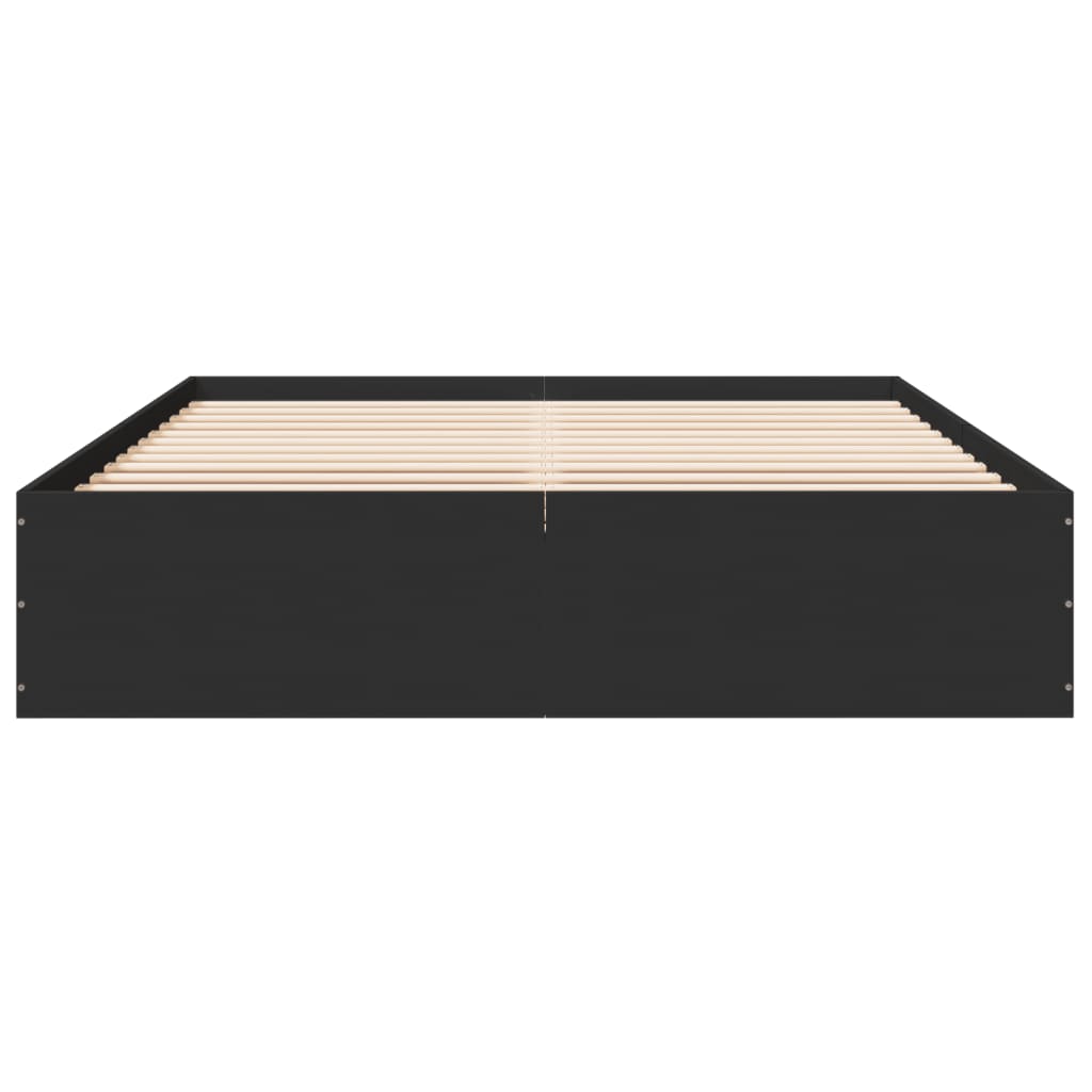 vidaXL Bed Frame without Mattress Black 150x200 cm