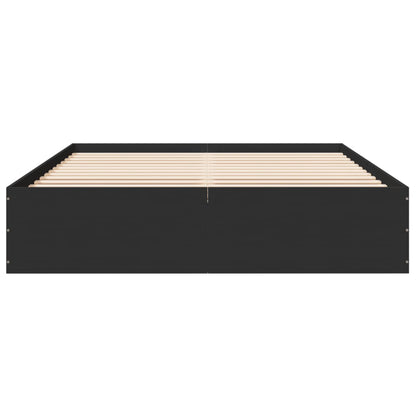 vidaXL Bed Frame without Mattress Black 150x200 cm
