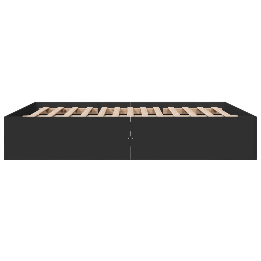 vidaXL Bed Frame without Mattress Black 150x200 cm