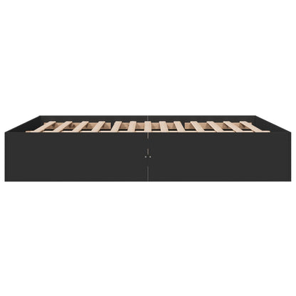 vidaXL Bed Frame without Mattress Black 150x200 cm