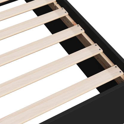 vidaXL Bed Frame without Mattress Black 150x200 cm