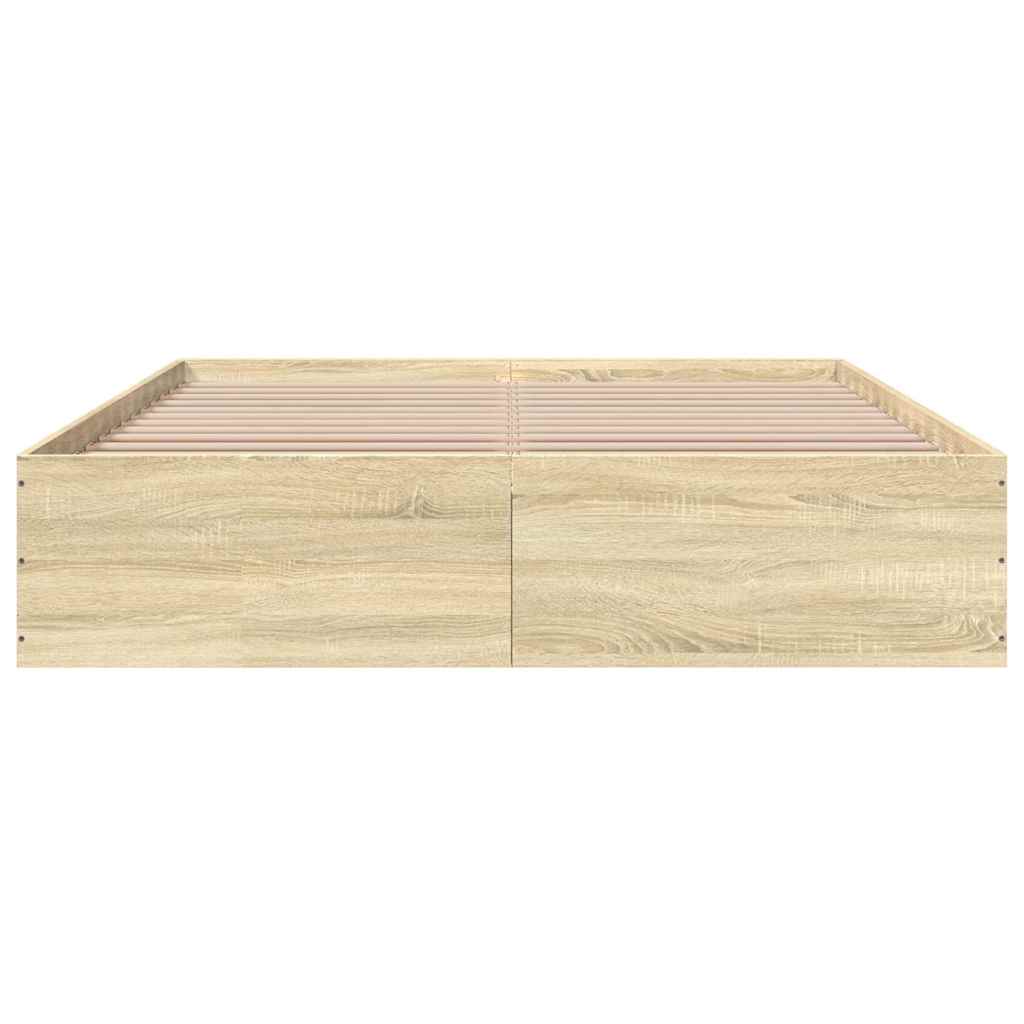 vidaXL Bed Frame without Mattress Sonoma Oak 150x200 cm