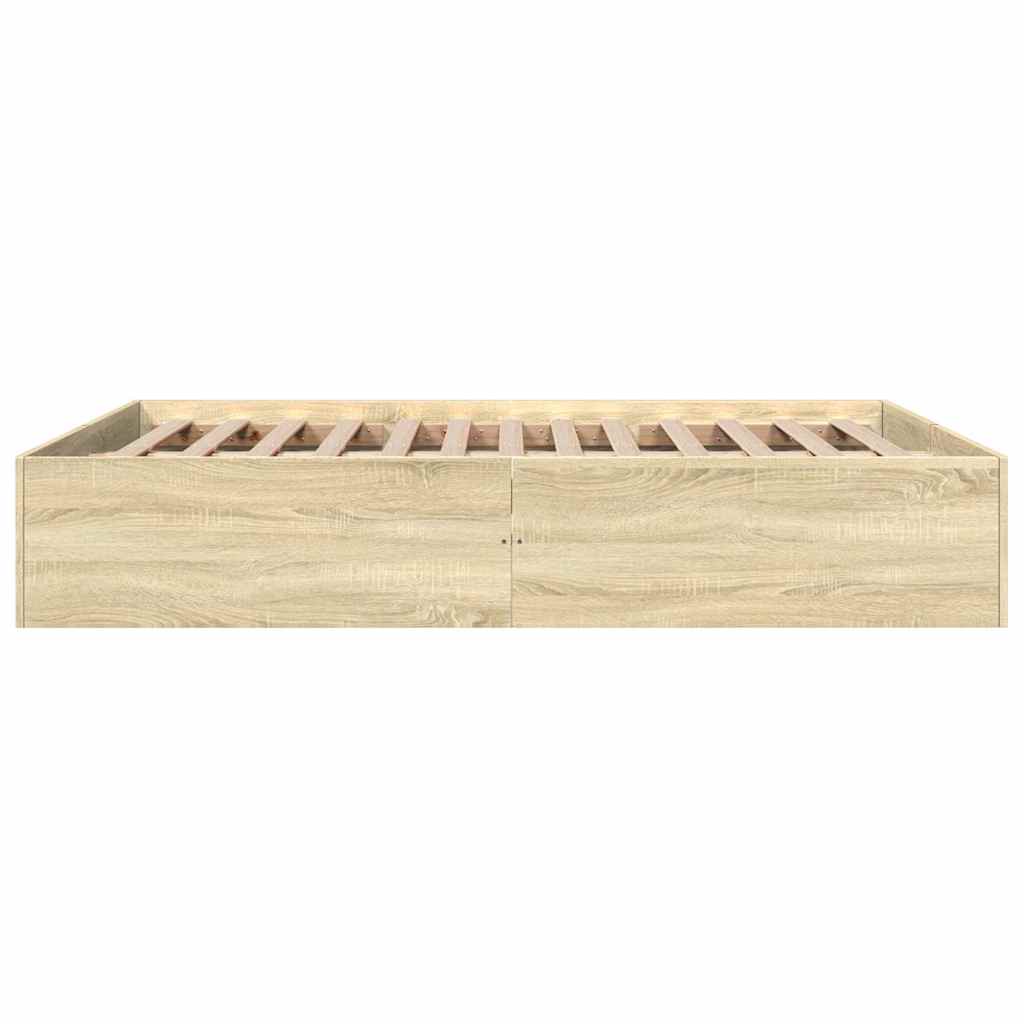 vidaXL Bed Frame without Mattress Sonoma Oak 150x200 cm