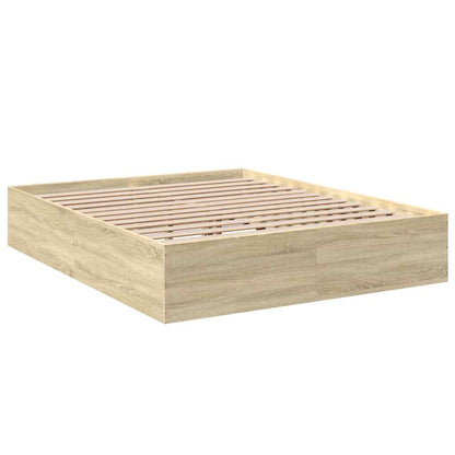 vidaXL Bed Frame without Mattress Sonoma Oak 150x200 cm
