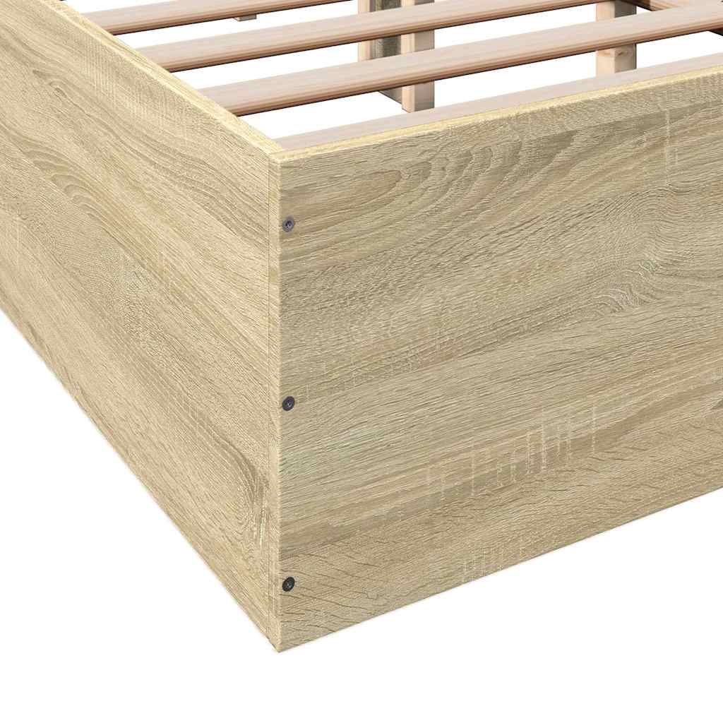 vidaXL Bed Frame without Mattress Sonoma Oak 150x200 cm