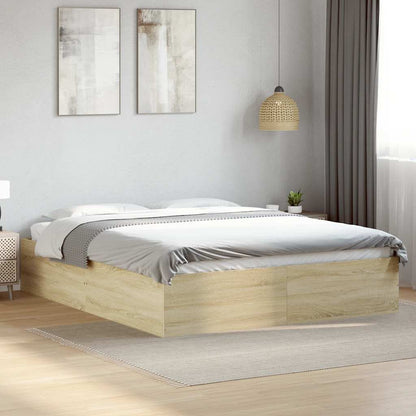 vidaXL Bed Frame without Mattress Sonoma Oak 150x200 cm