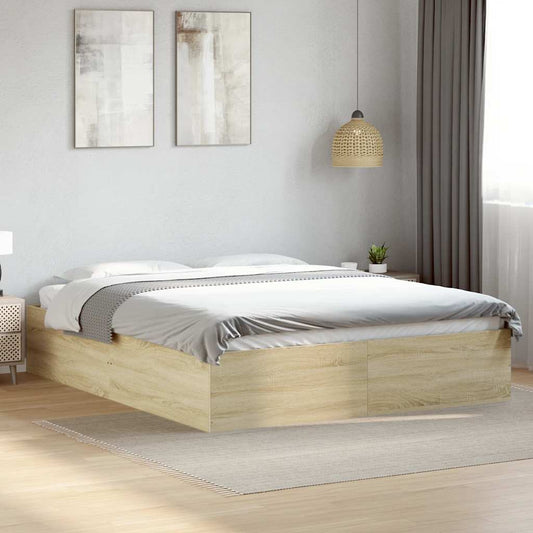 vidaXL Bed Frame without Mattress Sonoma Oak 150x200 cm