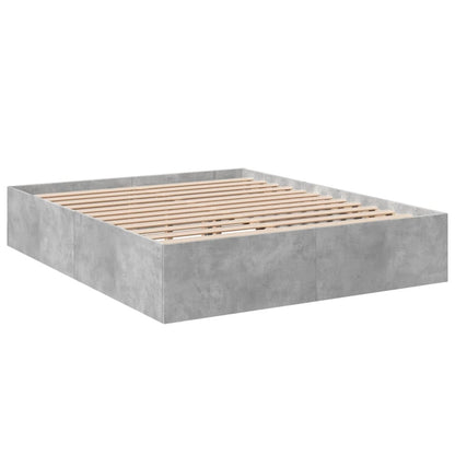 vidaXL Bed Frame without Mattress Concrete Grey 150x200 cm