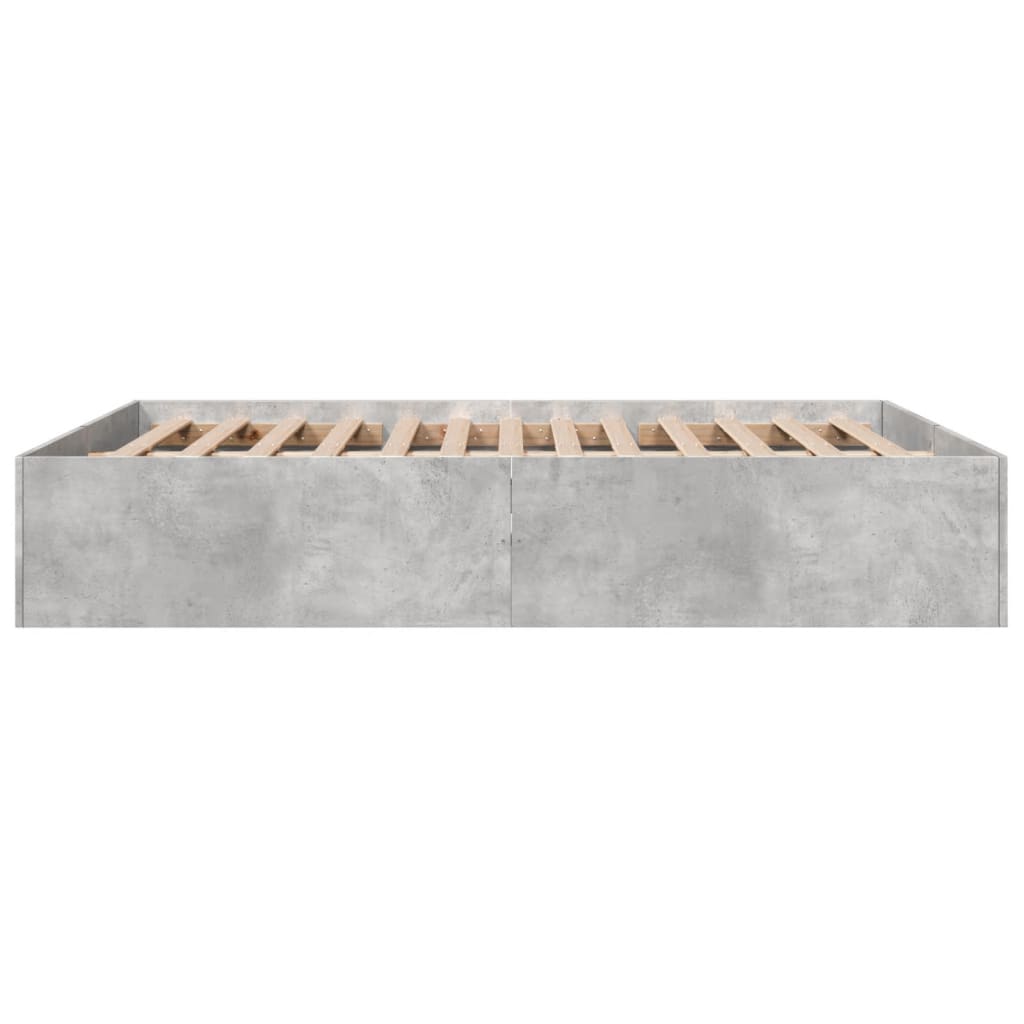 vidaXL Bed Frame without Mattress Concrete Grey 150x200 cm