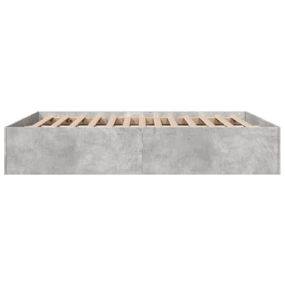 vidaXL Bed Frame without Mattress Concrete Grey 150x200 cm