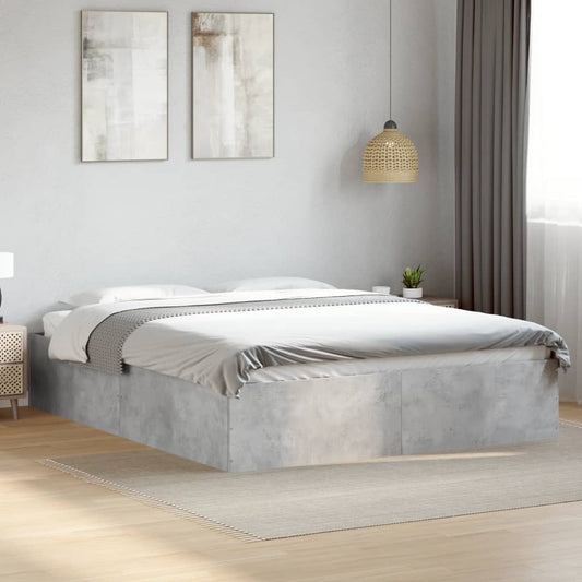vidaXL Bed Frame without Mattress Concrete Grey 150x200 cm