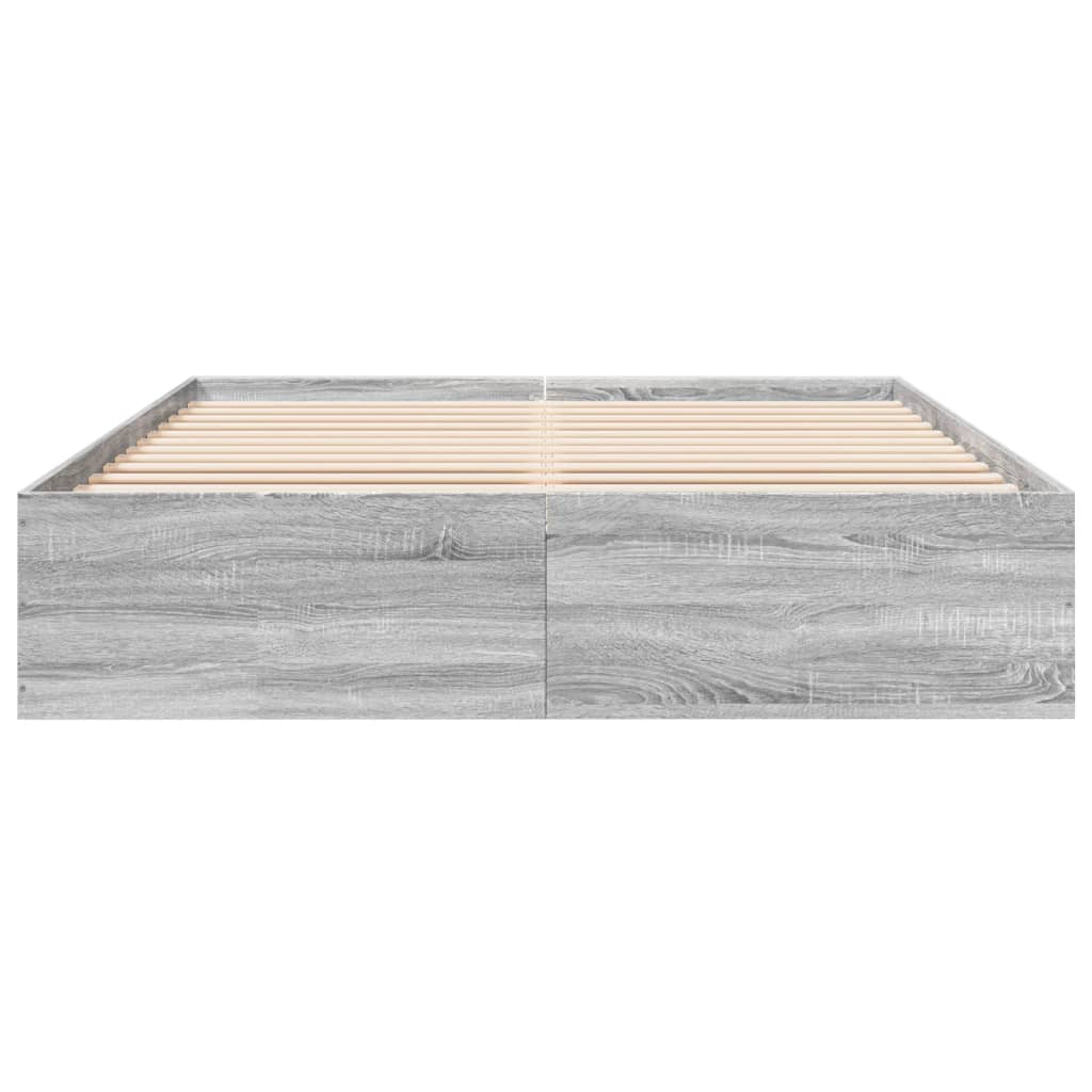vidaXL Bed Frame without Mattress Grey Sonoma 150x200 cm