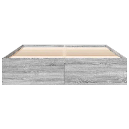 vidaXL Bed Frame without Mattress Grey Sonoma 150x200 cm