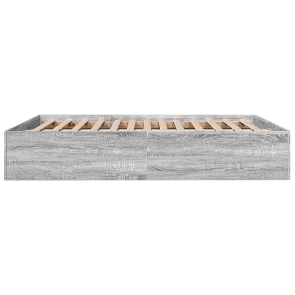vidaXL Bed Frame without Mattress Grey Sonoma 150x200 cm