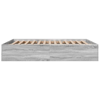 vidaXL Bed Frame without Mattress Grey Sonoma 150x200 cm