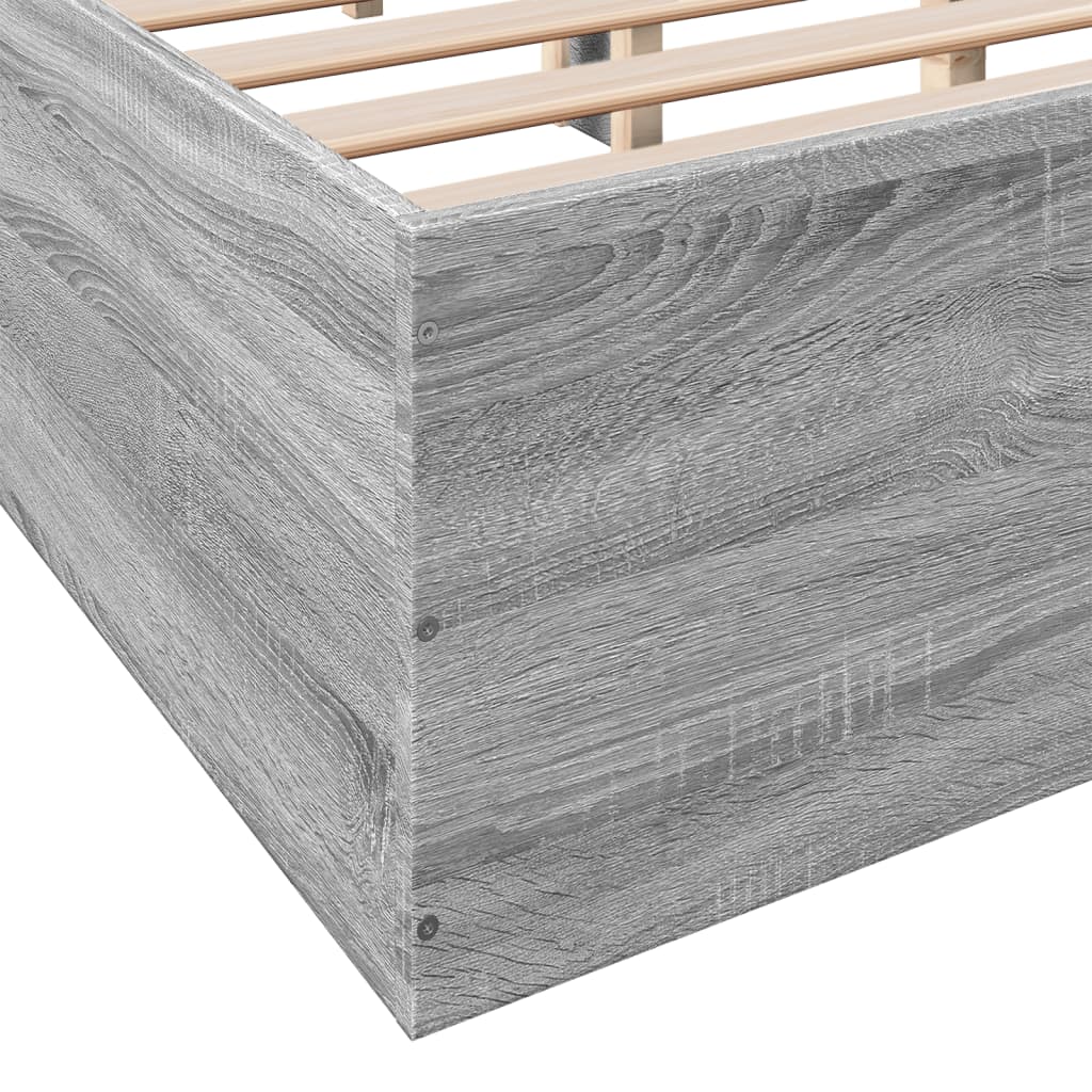 vidaXL Bed Frame without Mattress Grey Sonoma 150x200 cm