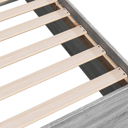 vidaXL Bed Frame without Mattress Grey Sonoma 150x200 cm