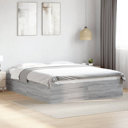vidaXL Bed Frame without Mattress Grey Sonoma 150x200 cm