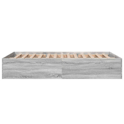 vidaXL Bed Frame without Mattress Grey Sonoma 120x190 cm Small Double
