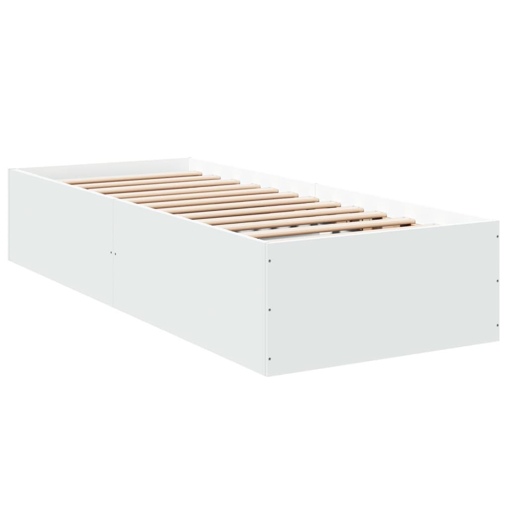 vidaXL Bed Frame without Mattress White 100x200 cm