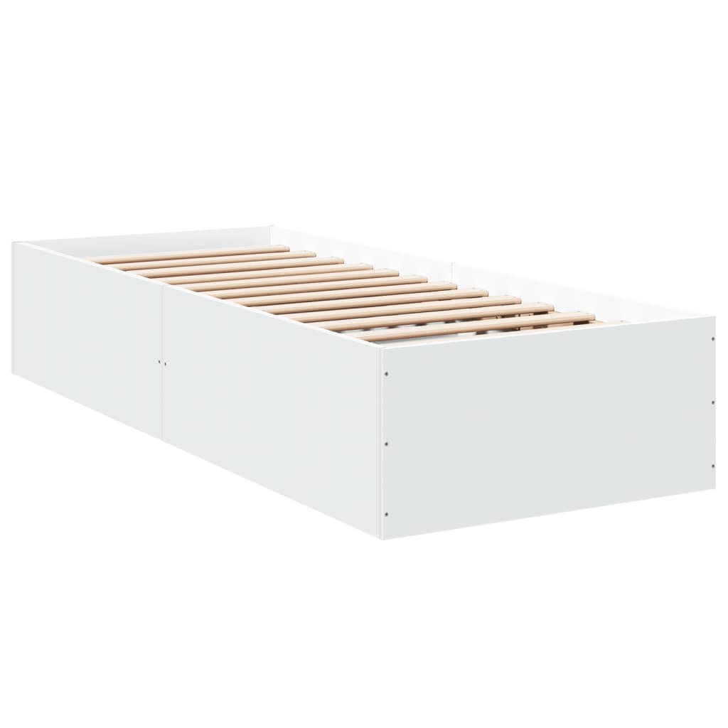 vidaXL Bed Frame without Mattress White 100x200 cm