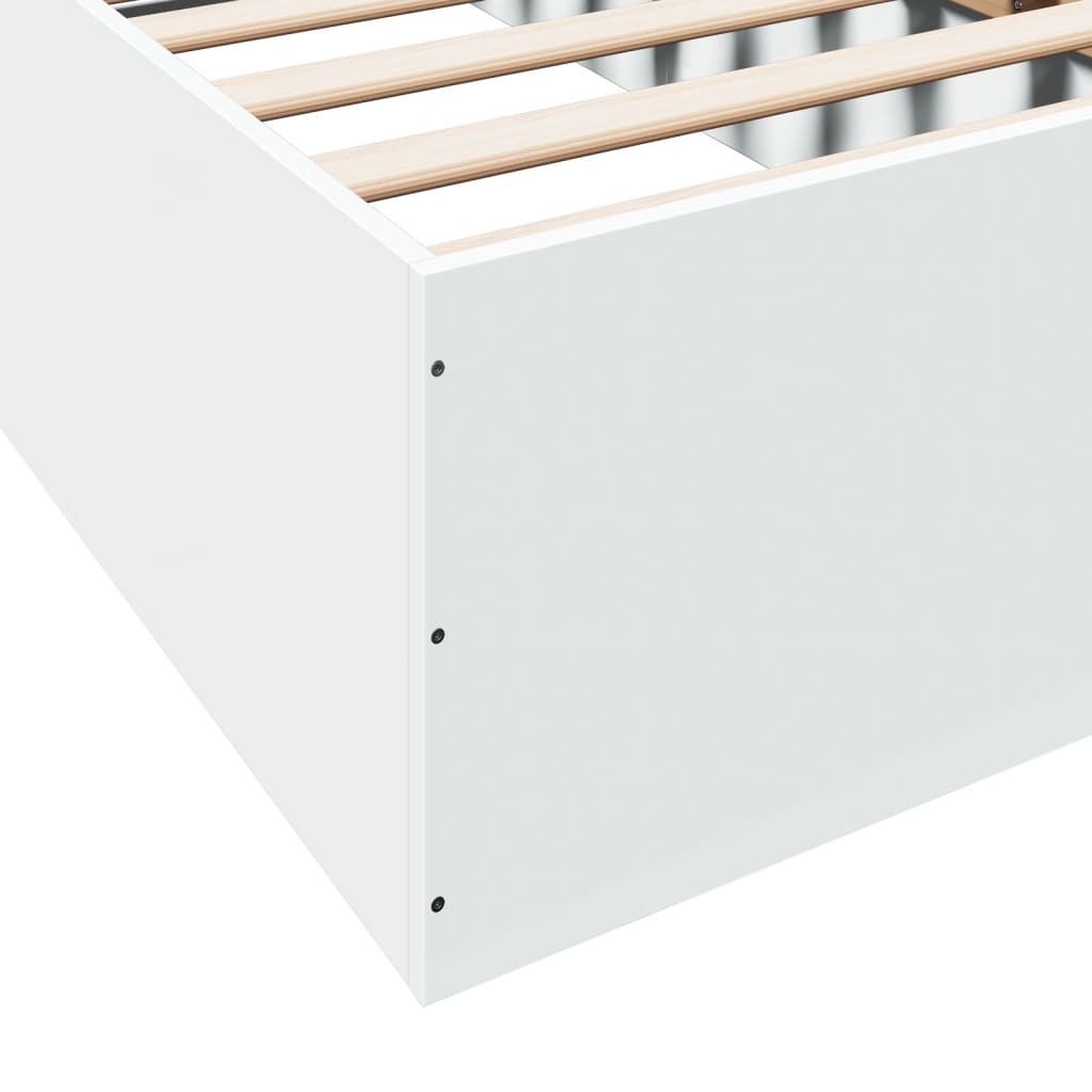 vidaXL Bed Frame without Mattress White 100x200 cm