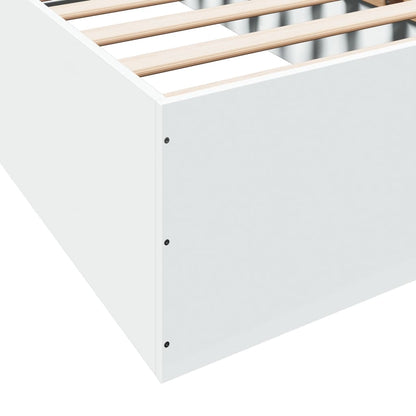 vidaXL Bed Frame without Mattress White 100x200 cm