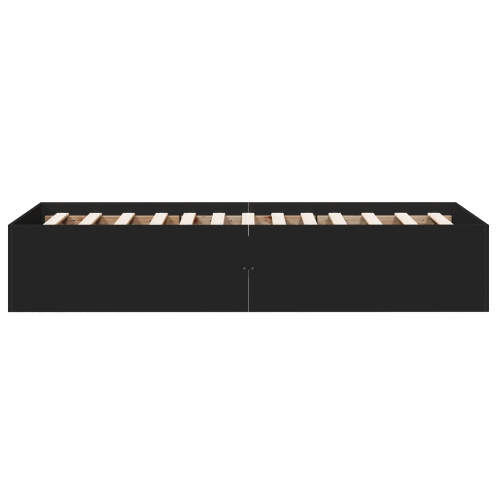 vidaXL Bed Frame without Mattress Black 100x200 cm