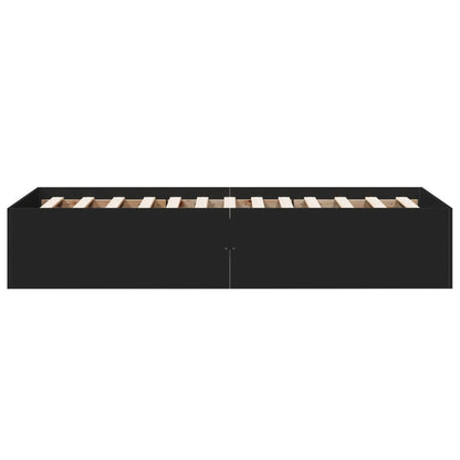 vidaXL Bed Frame without Mattress Black 100x200 cm