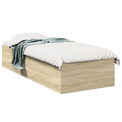 vidaXL Bed Frame without Mattress Sonoma Oak 100x200 cm