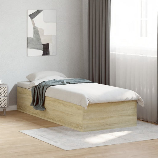 vidaXL Bed Frame without Mattress Sonoma Oak 100x200 cm