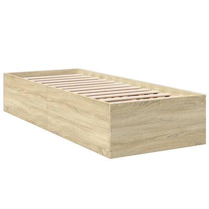 vidaXL Bed Frame without Mattress Sonoma Oak 100x200 cm