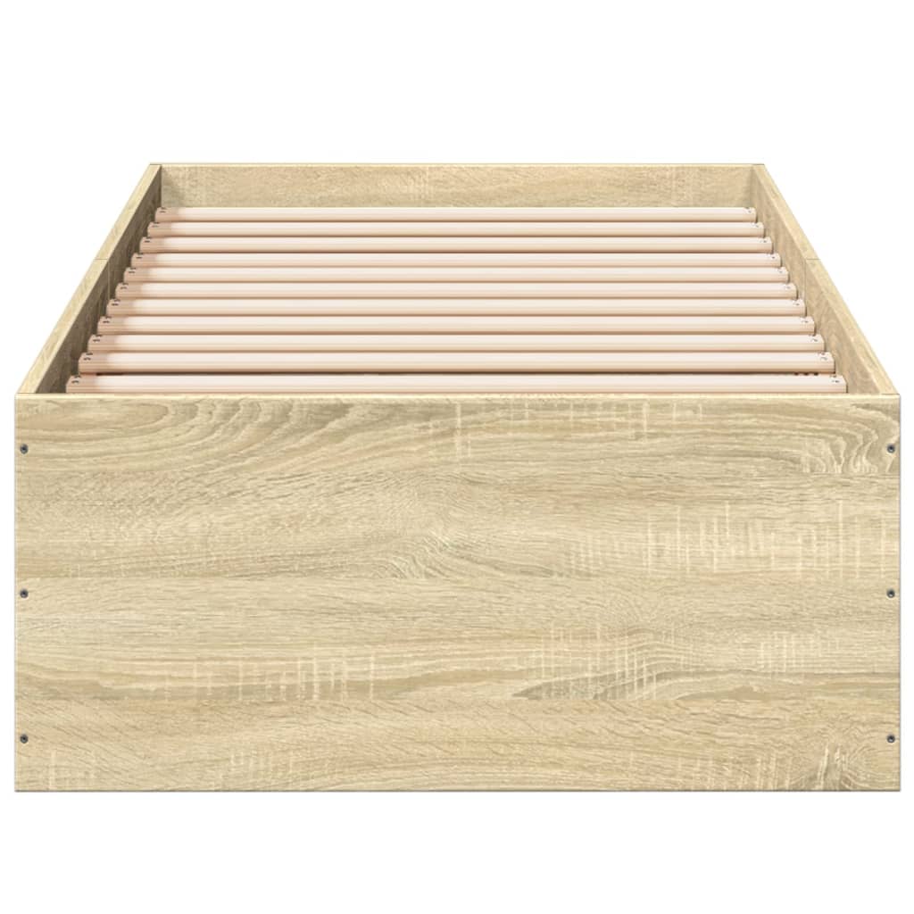 vidaXL Bed Frame without Mattress Sonoma Oak 100x200 cm