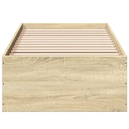 vidaXL Bed Frame without Mattress Sonoma Oak 100x200 cm