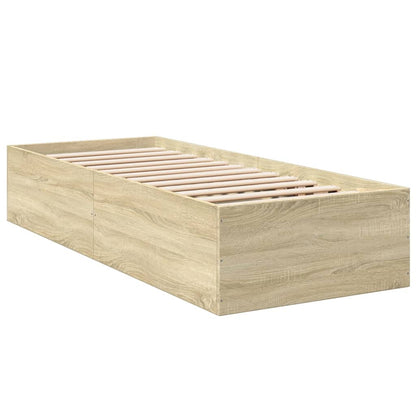 vidaXL Bed Frame without Mattress Sonoma Oak 100x200 cm