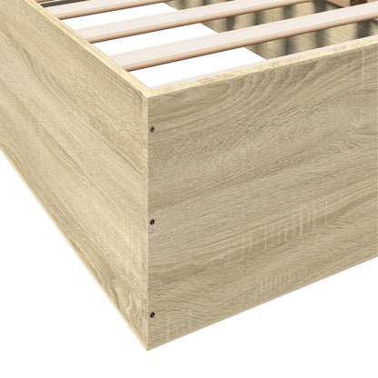 vidaXL Bed Frame without Mattress Sonoma Oak 100x200 cm