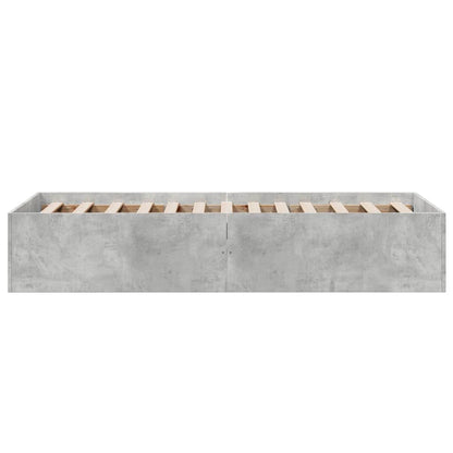 vidaXL Bed Frame without Mattress Concrete Grey 100x200 cm